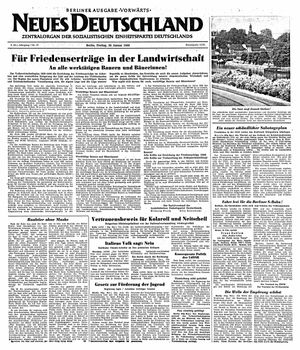 Neues Deutschland Online-Archiv vom 20.01.1950