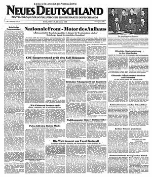 Neues Deutschland Online-Archiv vom 25.01.1950
