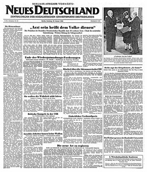 Neues Deutschland Online-Archiv vom 29.01.1950