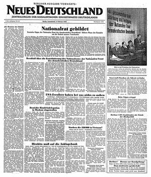 Neues Deutschland Online-Archiv vom 04.02.1950
