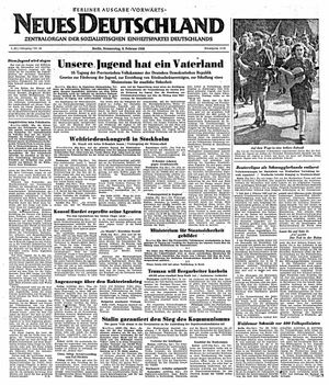Neues Deutschland Online-Archiv on Feb 9, 1950