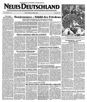 Neues Deutschland Online-Archiv vom 24.02.1950