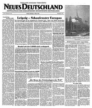 Neues Deutschland Online-Archiv vom 07.03.1950