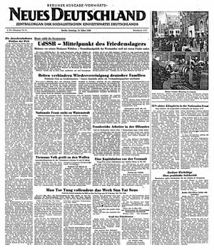 Neues Deutschland Online-Archiv vom 12.03.1950