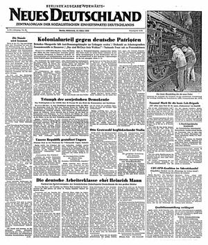Neues Deutschland Online-Archiv on Mar 15, 1950