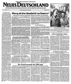 Neues Deutschland Online-Archiv vom 16.03.1950