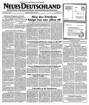 Neues Deutschland Online-Archiv vom 19.03.1950