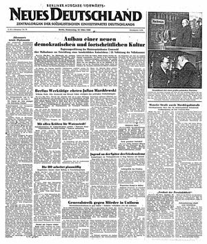 Neues Deutschland Online-Archiv vom 23.03.1950