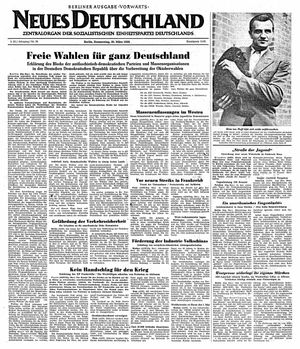 Neues Deutschland Online-Archiv on Mar 30, 1950