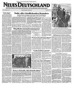 Neues Deutschland Online-Archiv vom 02.04.1950
