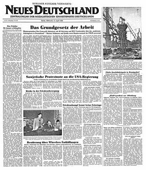 Neues Deutschland Online-Archiv vom 12.04.1950