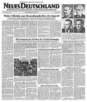 Neues Deutschland Online-Archiv vom 18.04.1950