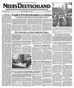 Neues Deutschland Online-Archiv vom 27.04.1950