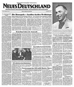 Neues Deutschland Online-Archiv vom 28.04.1950