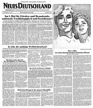 Neues Deutschland Online-Archiv vom 30.04.1950