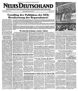 Neues Deutschland Online-Archiv vom 10.05.1950