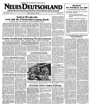 Neues Deutschland Online-Archiv vom 14.05.1950