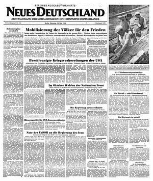 Neues Deutschland Online-Archiv vom 16.05.1950