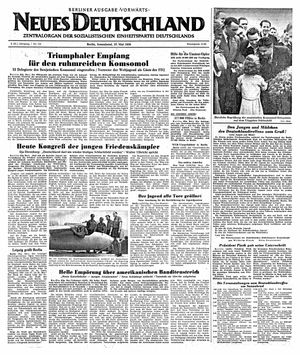 Neues Deutschland Online-Archiv vom 27.05.1950