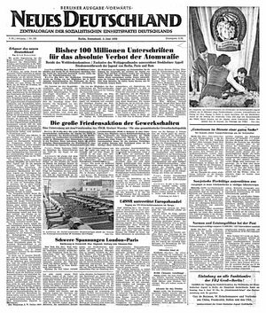 Neues Deutschland Online-Archiv on Jun 3, 1950