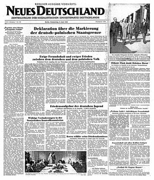 Neues Deutschland Online-Archiv on Jun 8, 1950