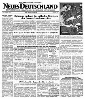 Neues Deutschland Online-Archiv on Jun 14, 1950