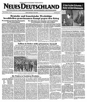 Neues Deutschland Online-Archiv vom 20.06.1950