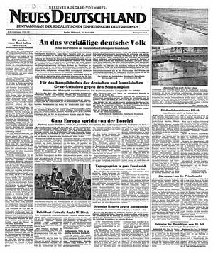 Neues Deutschland Online-Archiv vom 21.06.1950