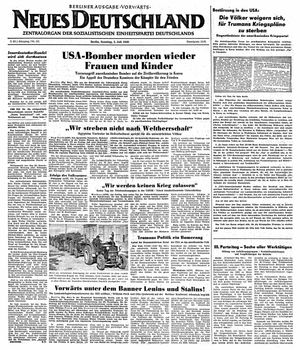 Neues Deutschland Online-Archiv vom 02.07.1950