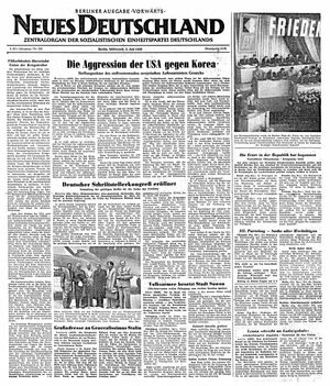 Neues Deutschland Online-Archiv vom 05.07.1950