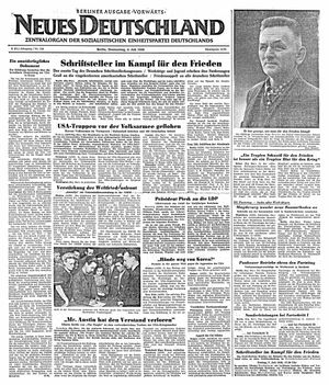 Neues Deutschland Online-Archiv vom 06.07.1950