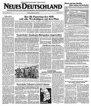 Neues Deutschland Online-Archiv on Jul 9, 1950