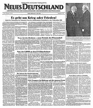 Neues Deutschland Online-Archiv vom 12.07.1950