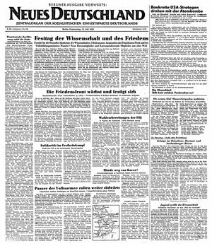 Neues Deutschland Online-Archiv on Jul 13, 1950
