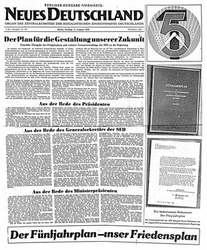 Neues Deutschland Online-Archiv on Aug 11, 1950