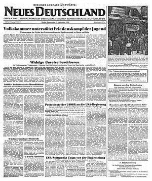 Neues Deutschland Online-Archiv on Sep 7, 1950