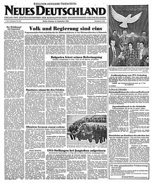 Neues Deutschland Online-Archiv vom 10.09.1950