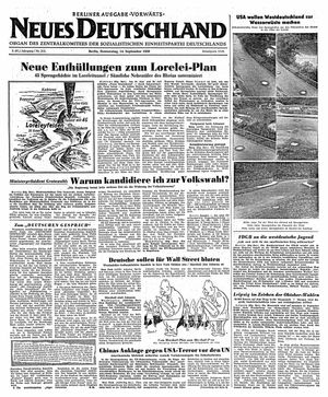 Neues Deutschland Online-Archiv vom 14.09.1950