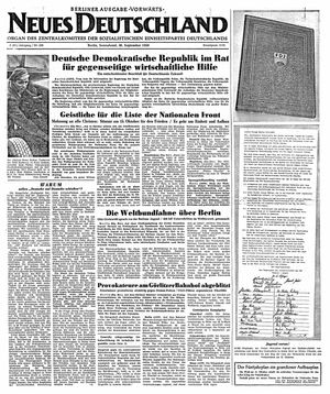 Neues Deutschland Online-Archiv on Sep 30, 1950