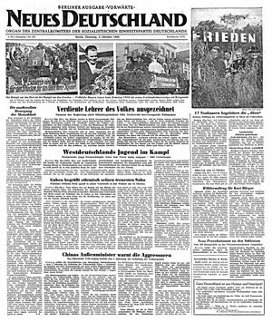 Neues Deutschland Online-Archiv vom 03.10.1950