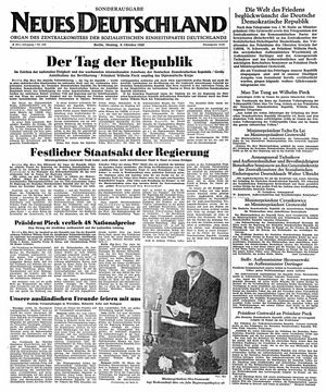 Neues Deutschland Online-Archiv vom 09.10.1950