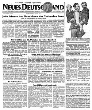 Neues Deutschland Online-Archiv vom 13.10.1950