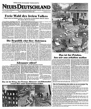 Neues Deutschland Online-Archiv vom 14.10.1950