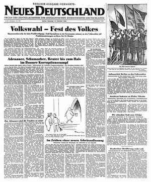 Neues Deutschland Online-Archiv vom 15.10.1950