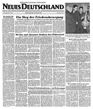Neues Deutschland Online-Archiv vom 19.10.1950
