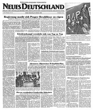 Neues Deutschland Online-Archiv vom 26.10.1950