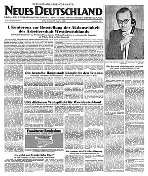 Neues Deutschland Online-Archiv on Oct 27, 1950