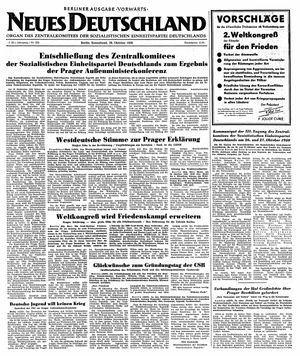 Neues Deutschland Online-Archiv vom 28.10.1950