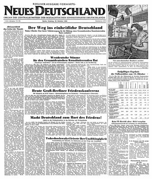 Neues Deutschland Online-Archiv vom 29.10.1950