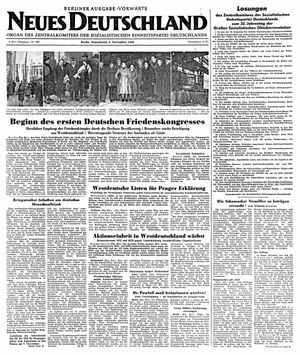 Neues Deutschland Online-Archiv vom 04.11.1950